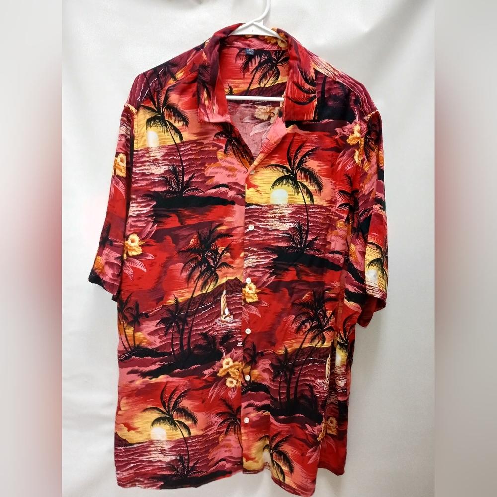 Design In Italy Vibrant Hawaiian Luxury Tropical Shirt 2XL Multicolor